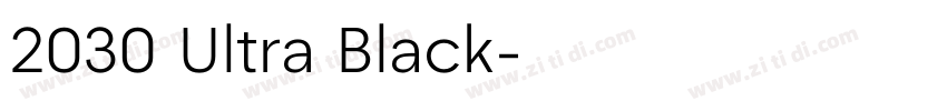 2030 Ultra Black字体转换